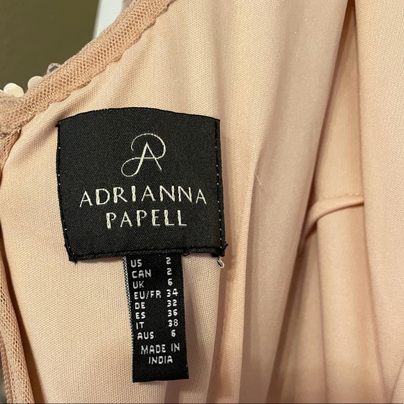 SCOOP BACK SEQUIN GOWN WITH THREE QUARTER SLEEVES IN CHAMPAGNE SILVER - Picture 7 of 7